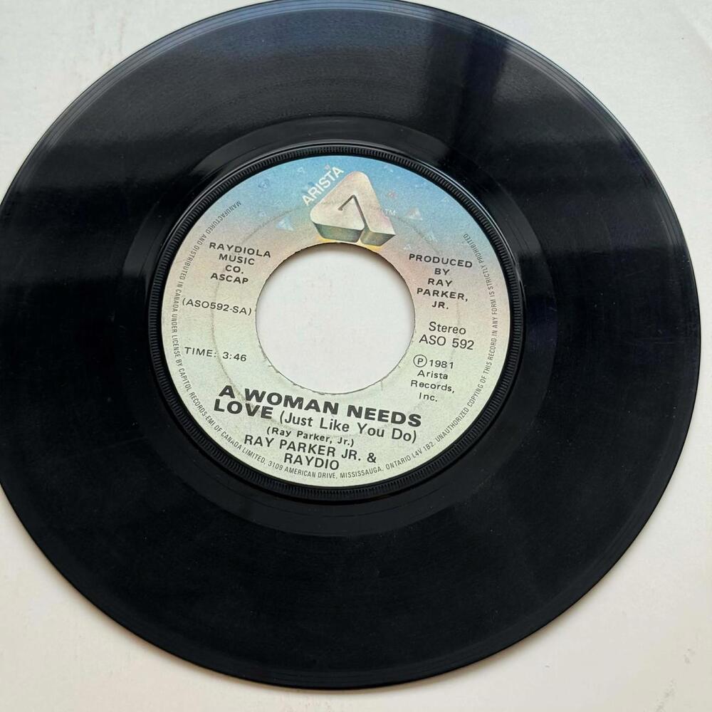 Ray Parker Jr. & Raydio - A Woman Needs Love(Just like you Do) 45rpm VG+ R23